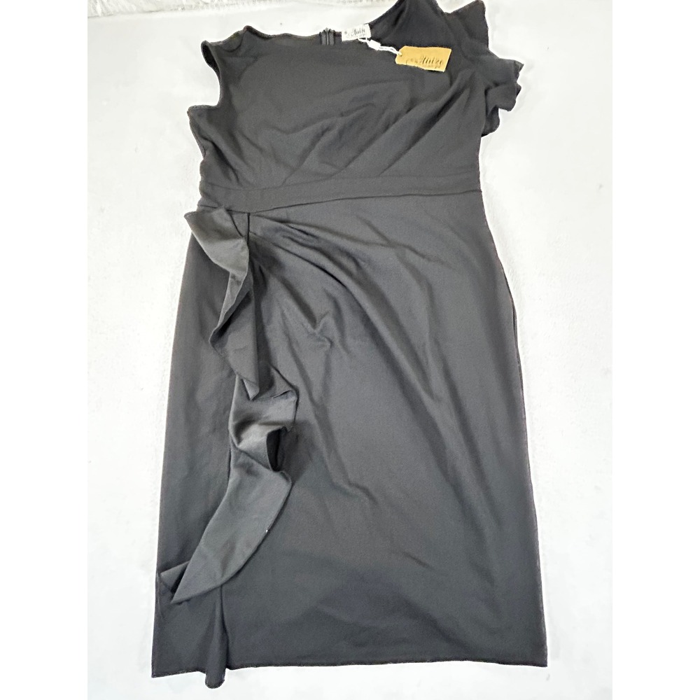 Aisize Dress Women 2XL Black Vintage Redefined Ruffle Cocktail A9252 NEW
